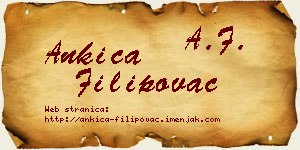 Ankica Filipovac vizit kartica